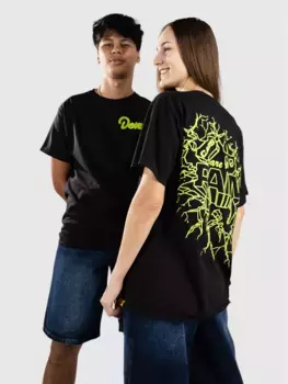 Футболка с треснувшей кепкой Donut, черный