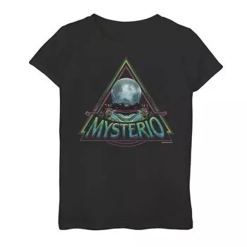Футболка с треугольным логотипом Mysterio для девочек 7–16 лет «Человек-паук Marvel вдали от дома» Licensed Character