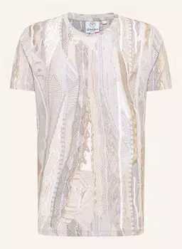 Футболка с трикотажным принтом egon Carlo Colucci, бежевый