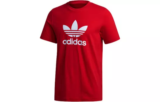 Футболка с трилистником для мужчин, алая Adidas Originals, цвет Scarlet