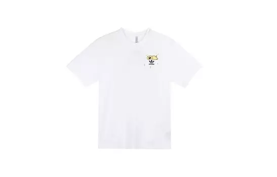 Футболка с трилистником мужская белая Adidas Originals, белый