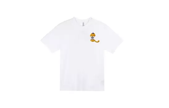 Футболка с трилистником мужская белая Adidas Originals, белый