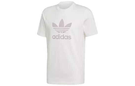 Футболка с трилистником мужская белая Adidas Originals, белый