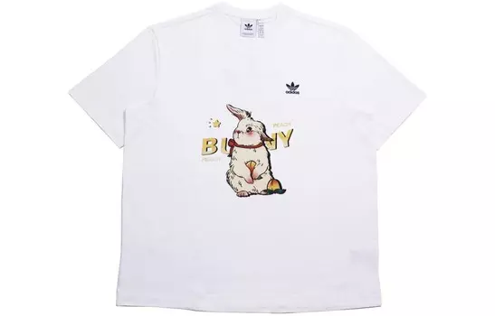 Футболка с трилистником мужская белая Adidas Originals, белый