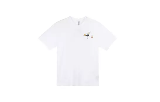 Футболка с трилистником мужская белая Adidas Originals, белый