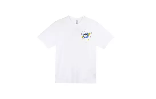 Футболка с трилистником мужская белая Adidas Originals, белый