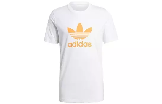 Футболка с трилистником мужская белая Adidas Originals, белый
