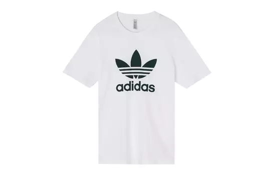 Футболка с трилистником мужская белая Adidas Originals, белый