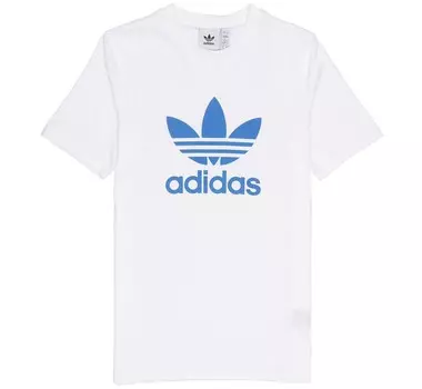 Футболка с трилистником мужская белая/синяя Тоба Adidas Originals, белый