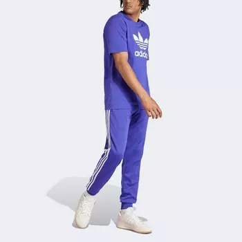 Футболка с трилистником мужская фиолетовая Adidas Originals, фиолетовый