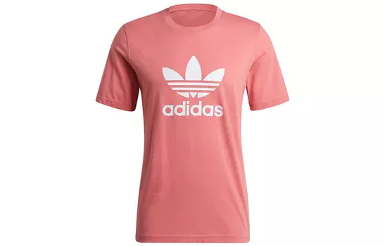 Футболка с трилистником мужская фуксия Adidas Originals, фуксия