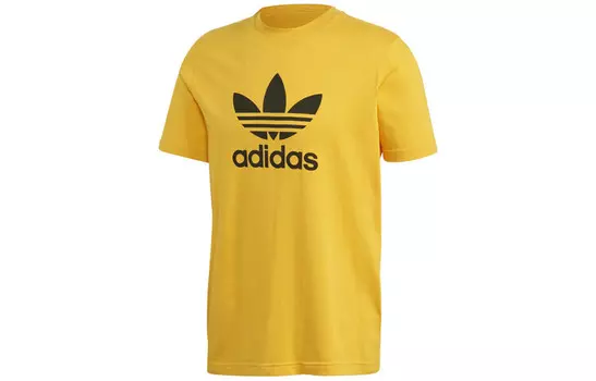 Футболка с трилистником мужская золотая Adidas Originals, цвет Gold
