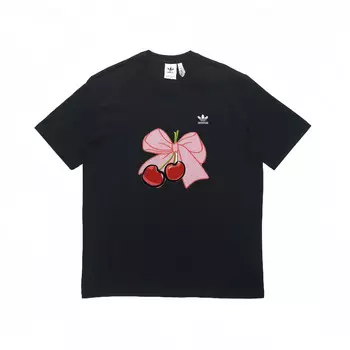 Футболка с трилистником унисекс, черная Adidas Originals, черный