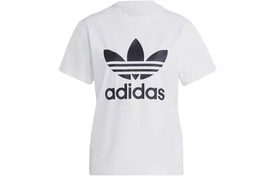 Футболка с трилистником женская белая Adidas Originals