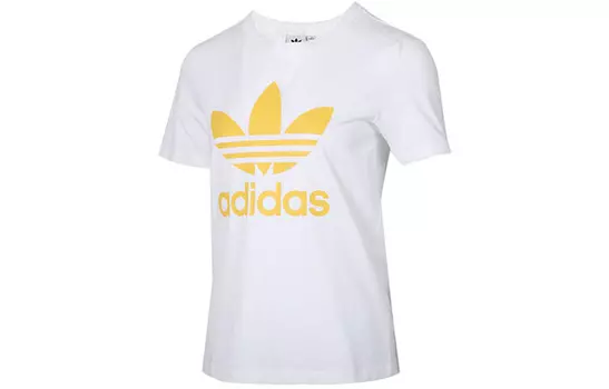 Футболка с трилистником женская белая Adidas Originals