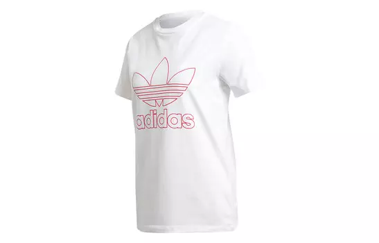 Футболка с трилистником женская белая Adidas Originals