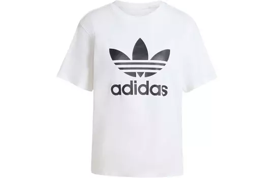 Футболка с трилистником женская белая Adidas Originals