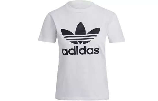 Футболка с трилистником женская белая Adidas Originals