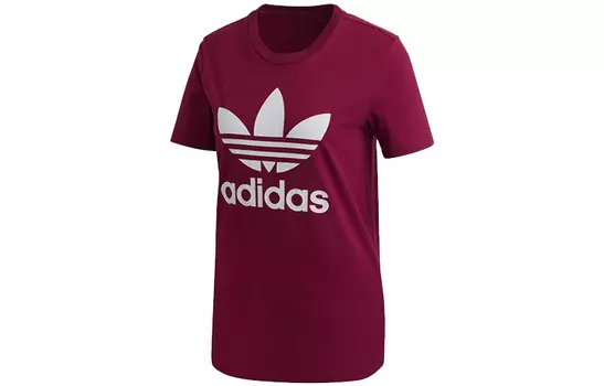 Футболка с трилистником женская розовая Adidas Originals