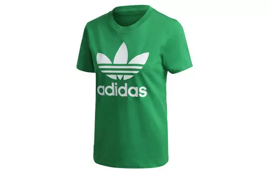 Футболка с трилистником женская зеленая Adidas Originals