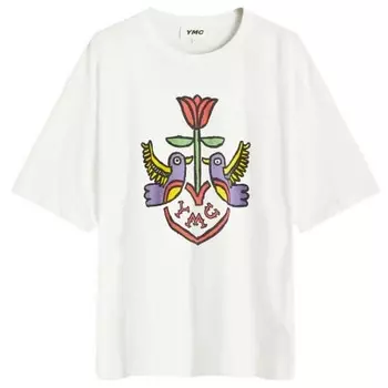 Футболка с тройной татуировкой Ymc, белый