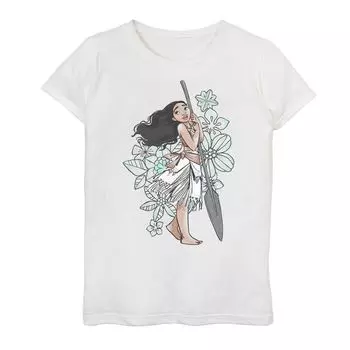 Футболка с тропическим цветочным принтом Disney's Moana Girls 7–16 Licensed Character
