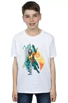 Футболка с тропическим значком «Аквамен» DC Comics, белый