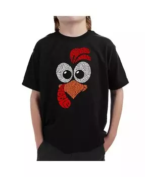 Футболка с турецким лицом для мальчиков Word Art La Pop Art, черный