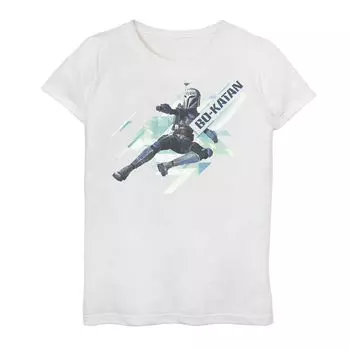 Футболка с угловым рисунком и рисунком «Войны клонов» для девочек 7–16 лет Star Wars