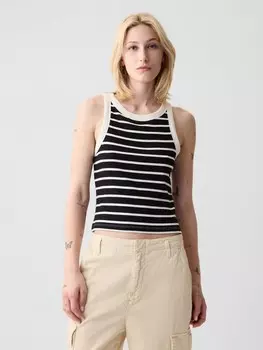 Футболка с укороченным топом Gap, черный