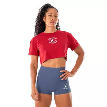 ФУТБОЛКА С УКОРОЧЕННЫМ ТОПОМ QUEEN Akara Social, цвет rojo