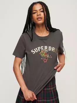 Футболка с украшением на заказ Superdry, бизон черный