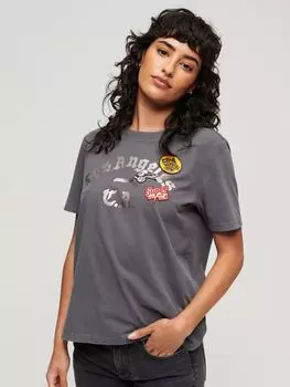 Футболка с украшением на заказ Superdry, древесный уголь