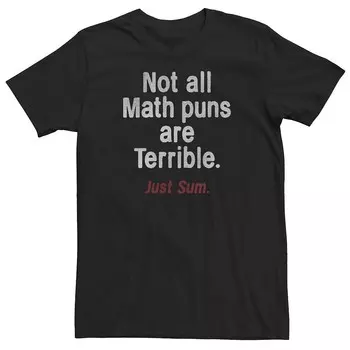 Футболка с юмором Big & Tall Math Puns Licensed Character, черный