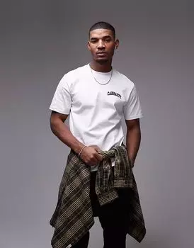 Футболка с университетским сценарием Carhartt WIP белого цвета