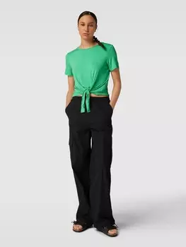 Футболка с узлом модель "NEORA" Pieces, зеленый