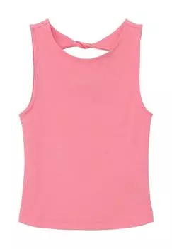 Футболка с узлом, ребристая структура, детская s.Oliver, цвет Lilac Pink