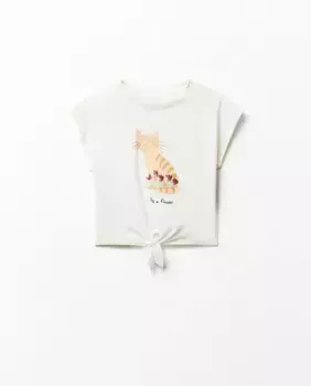 Футболка с узлом Sfera, белый