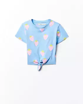 Футболка с узлом Sfera, синий