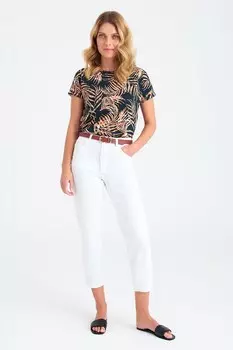 Футболка с узорчатым модалом Greenpoint, оранжевый