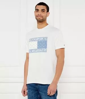 Футболка с узором «Пейсли» Loose fit Tommy Jeans, белый