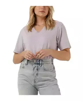 Футболка с V образным вырезом 10Days, фиолетовый