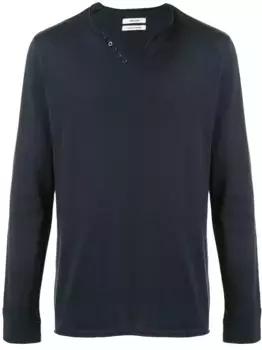 Футболка с V-образным вырезом и длинными рукавами Zadig&Voltaire, синий