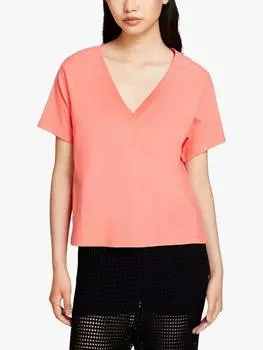 Футболка с v-образным вырезом и коротким рукавом SISLEY, красный