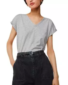 Футболка с V-образным вырезом и короткими рукавами Willa Whistles, серый