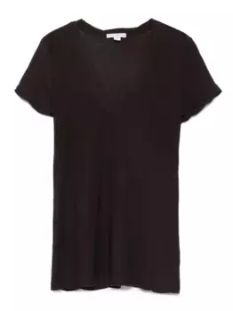 Футболка с V-образным вырезом James Perse, коричневый