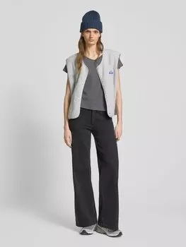 Футболка с V-образным вырезом, модель 'GAMIPY' American Vintage, антрацит