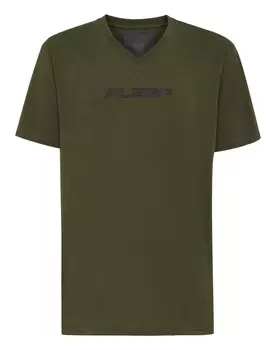 Футболка с V-образным вырезом SS Philipp Plein, цвет Military