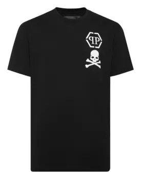 Футболка с V-образным вырезом SS Skull&Bones Philipp Plein, черный