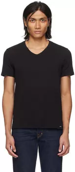 Футболка с V-образным вырезом TOM FORD, черный